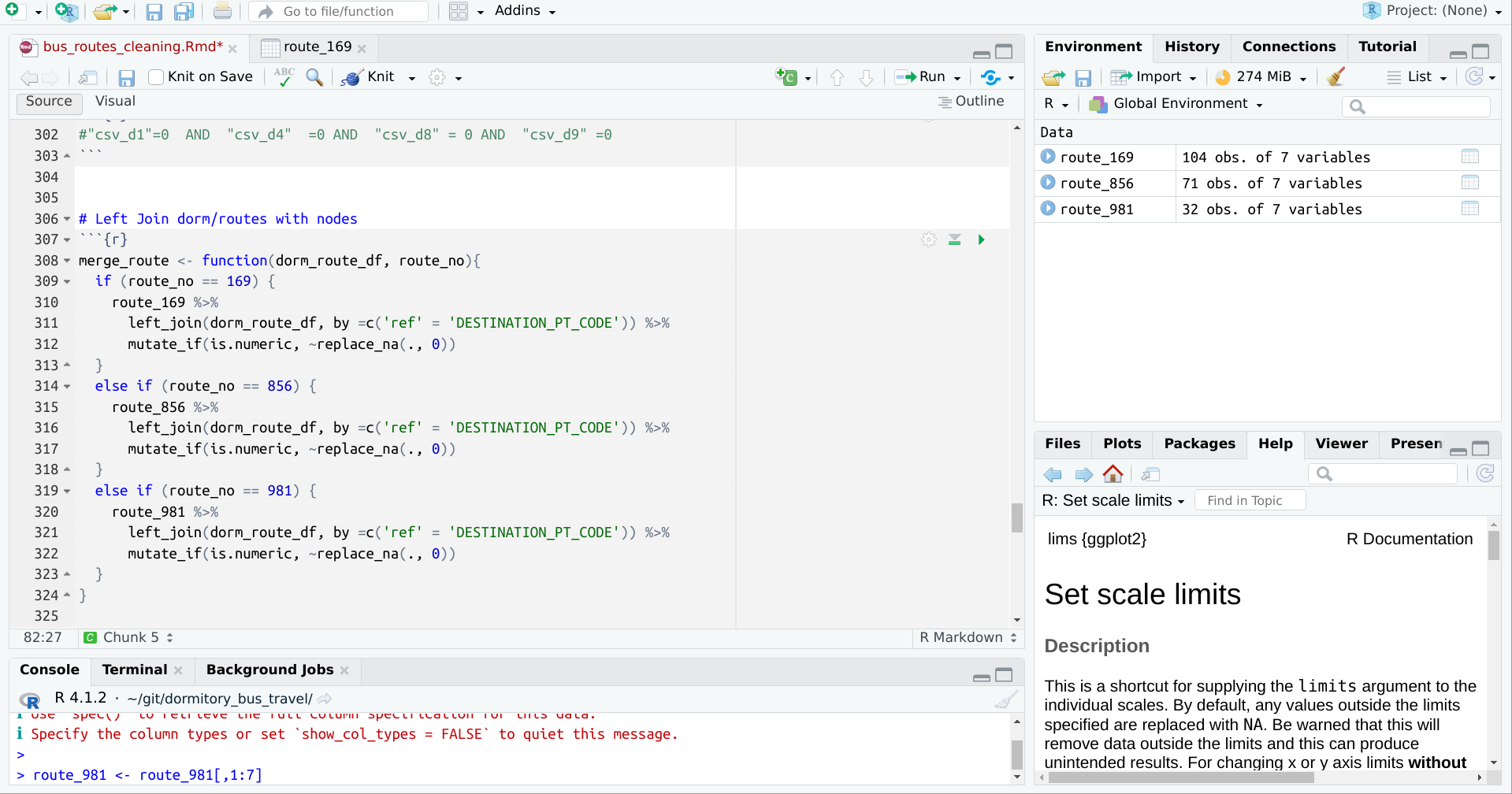 Bus stop data cleaning in RStudio